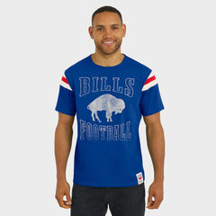 Buffalo Bills Darius Rucker Collection Distressed Throwback Shoulder Stripe T-Shirt - Royal for sale