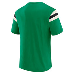 Philadelphia Eagles Darius Rucker Collection Distressed Throwback Shoulder Stripe T-Shirt - Kelly Green discount