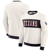 Houston Texans Darius Rucker Collection Colorblock Pullover Sweatshirt - Cream discount