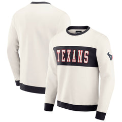 Houston Texans Darius Rucker Collection Colorblock Pullover Sweatshirt - Cream discount