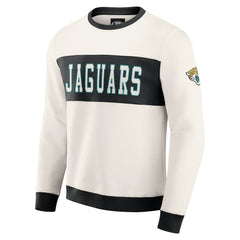 Jacksonville Jaguars Darius Rucker Collection Colorblock Pullover Sweatshirt - Cream outlet