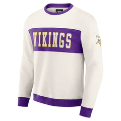 Minnesota Vikings Darius Rucker Collection Colorblock Pullover Sweatshirt - Cream online
