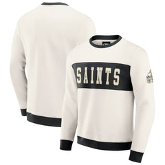 New Orleans Saints Darius Rucker Collection Colorblock Pullover Sweatshirt - Cream discount