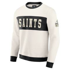 New Orleans Saints Darius Rucker Collection Colorblock Pullover Sweatshirt - Cream discount