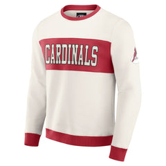 Arizona Cardinals Darius Rucker Collection Colorblock Pullover Sweatshirt - Cream on sale
