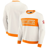 Tampa Bay Buccaneers Darius Rucker Collection Colorblock Pullover Sweatshirt - Cream discount