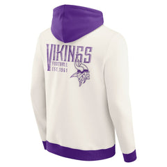Minnesota Vikings Darius Rucker Collection Distressed Graphics Full-Zip Hoodie - Cream on sale