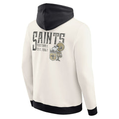 New Orleans Saints Darius Rucker Collection Distressed Graphics Full-Zip Hoodie - Cream discount