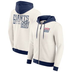New York Giants Darius Rucker Collection Distressed Graphics Full-Zip Hoodie - Cream online