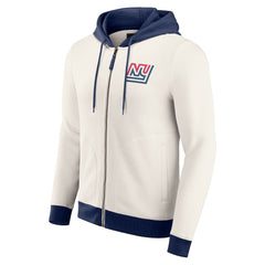 New York Giants Darius Rucker Collection Distressed Graphics Full-Zip Hoodie - Cream online