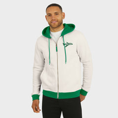 New York Jets Darius Rucker Collection Distressed Graphics Full-Zip Hoodie - Cream online