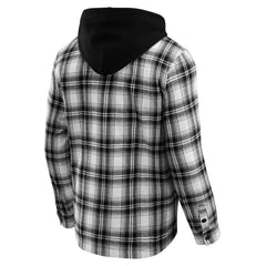 Buffalo Bills NFL x Darius Rucker Collection Plaid Flannel Quilted Full-Snap Hooded Shacket - Black discount