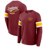 Washington Commanders Darius Rucker Collection Waffle-Knit Raglan Long Sleeve Henley T-Shirt - Burgundy for sale