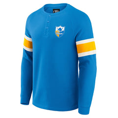 Los Angeles Chargers Darius Rucker Collection Waffle-Knit Raglan Long Sleeve Henley T-Shirt - Powder Blue online