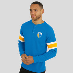 Los Angeles Chargers Darius Rucker Collection Waffle-Knit Raglan Long Sleeve Henley T-Shirt - Powder Blue online