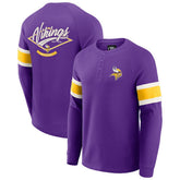 Minnesota Vikings Darius Rucker Collection Waffle-Knit Raglan Long Sleeve Henley T-Shirt - Purple online