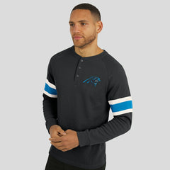 Carolina Panthers Darius Rucker Collection Waffle-Knit Raglan Long Sleeve Henley T-Shirt - Black cheap