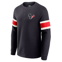 Houston Texans Darius Rucker Collection Waffle-Knit Raglan Long Sleeve Henley T-Shirt - Navy outlet