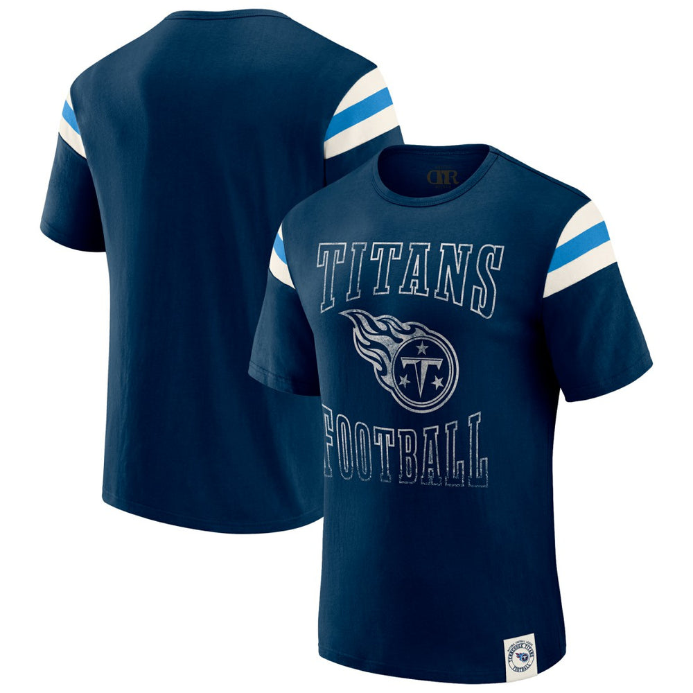 Tennessee Titans Darius Rucker Collection Football Stripe Sleeve T-Shirt - Navy sale