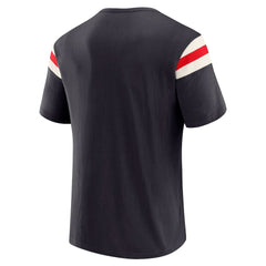 Houston Texans Darius Rucker Collection Football Stripe Sleeve T-Shirt - Navy for sale