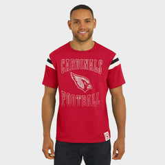 Arizona Cardinals Darius Rucker Collection Football Stripe Sleeve T-Shirt - Cardinal for sale