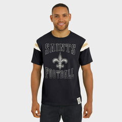 New Orleans Saints Darius Rucker Collection Football Stripe Sleeve T-Shirt - Black cheap