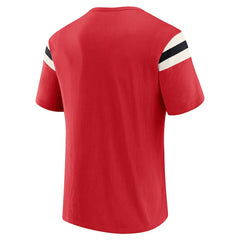 San Francisco 49ers Darius Rucker Collection Football Stripe Sleeve T-Shirt - Scarlet discount