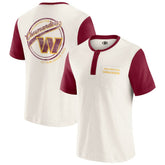 Washington Commanders Darius Rucker Collection Henley Colorblock Slub Pocket T-Shirt - Cream cheap
