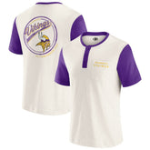 Minnesota Vikings Darius Rucker Collection Henley Colorblock Slub Pocket T-Shirt - Cream online
