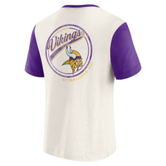 Minnesota Vikings Darius Rucker Collection Henley Colorblock Slub Pocket T-Shirt - Cream online