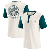 Philadelphia Eagles Darius Rucker Collection Henley Colorblock Slub Pocket T-Shirt - Cream cheap