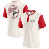 Atlanta Falcons Darius Rucker Collection Henley Colorblock Slub Pocket T-Shirt - Cream cheap