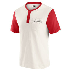 Atlanta Falcons Darius Rucker Collection Henley Colorblock Slub Pocket T-Shirt - Cream cheap