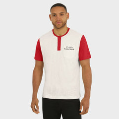 Atlanta Falcons Darius Rucker Collection Henley Colorblock Slub Pocket T-Shirt - Cream cheap