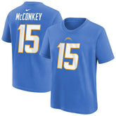 Ladd McConkey Los Angeles Chargers Youth Player Name & Number T-Shirt - Powder Blue on sale