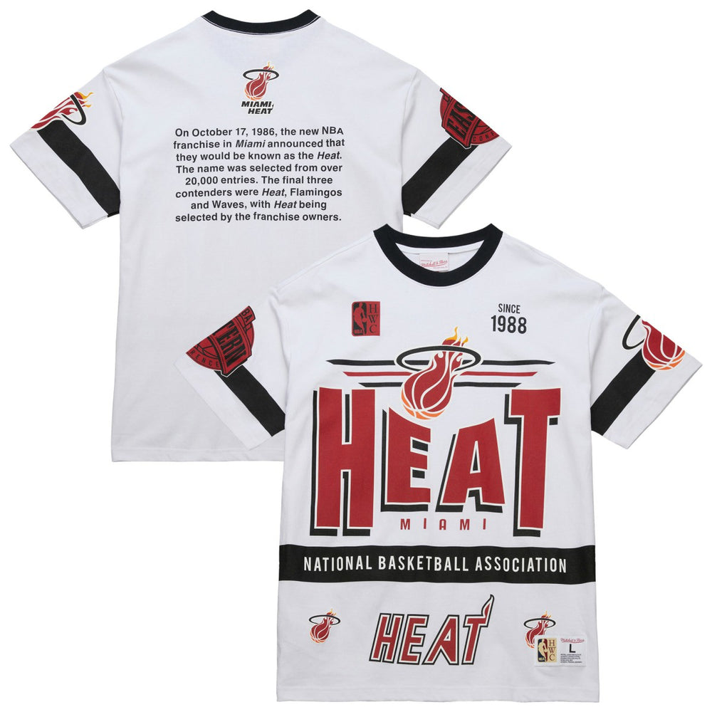 Miami Heat Unisex Hardwood Classics Vintage Team Origins Premium T-Shirt - White discount