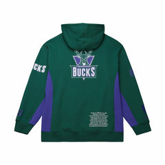 Milwaukee Bucks Hardwood Classics Team Origins Fleece Pullover Hoodie - Hunter Green on sale