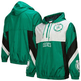 Boston Celtics Hardwood Classics Team Origins Anorak Quarter-Zip Windbreaker Jacket - Kelly Green discount