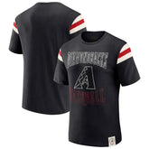 Arizona Diamondbacks Darius Rucker Collection Distressed Sleeve Stripe T-Shirt Black