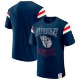 Cleveland Guardians Darius Rucker Collection Distressed Sleeve Stripe T-Shirt Navy