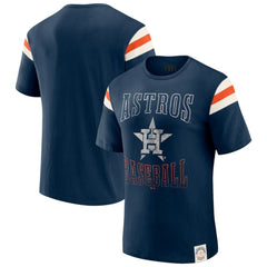 Houston Astros Darius Rucker Collection Distressed Sleeve Stripe T-Shirt Navy