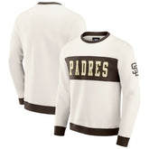 San Diego Padres Darius Rucker Collection Colorblock Crewneck Sweatshirt Cream