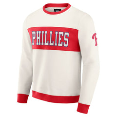 Philadelphia Phillies Darius Rucker Collection Colorblock Crewneck Sweatshirt Cream