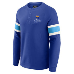 Kansas City Royals Darius Rucker Collection Waffle-Knit Raglan Long Sleeve Henley T-Shirt Royal
