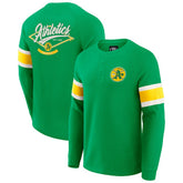 Athletics Darius Rucker Collection Waffle-Knit Raglan Long Sleeve Henley T-Shirt Green