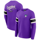 Arizona Diamondbacks Darius Rucker Collection Waffle-Knit Raglan Long Sleeve Henley T-Shirt Purple