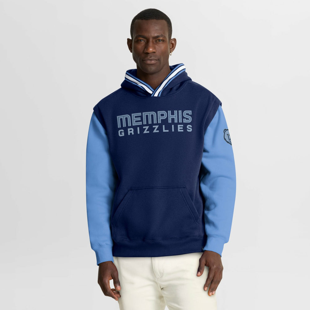 Memphis Grizzlies Half Court Shot Clock Fastbreak Hoodie - Navy/Blue sale