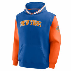 New York Knicks Half Court Shot Clock Fastbreak Hoodie - Blue/Orange for sale