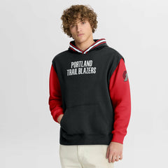 Portland Trail Blazers Half Court Shot Clock Fastbreak Hoodie - Black/Red online
