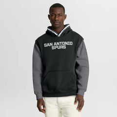 San Antonio Spurs Half Court Shot Clock Fastbreak Hoodie - Black/Gray outlet